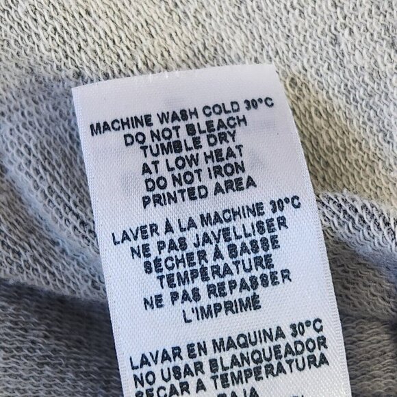 Sundry Pullover Diagonal‎ Stripe Hoodie Womens M (2) Gray French Terry Comfort - Picture 10 of 10